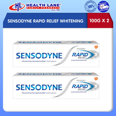 SENSODYNE RAPID RELIEF WHITENING (100G X 2)